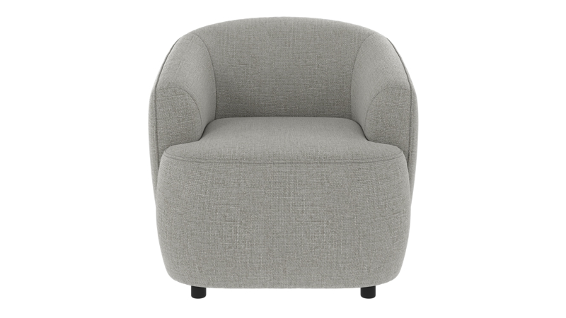 125620 b sb A Dermot lounge chair medium grey fabric Robin #149 (c3).