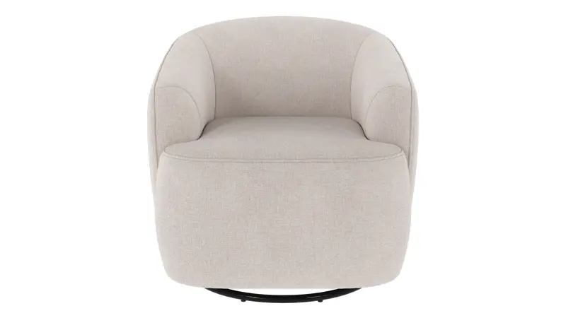 125519 b sb A Dermot lounge chair swivel+swing light beige fabric Brenda #22 (c1).