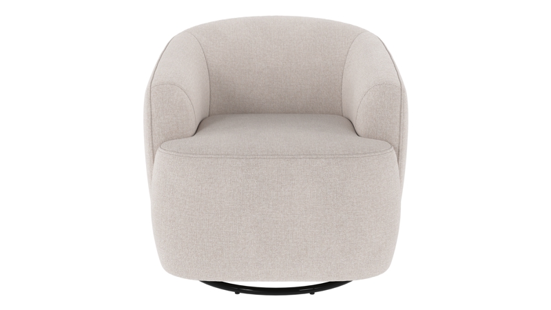 125519 b sb A Dermot lounge chair swivel+swing light beige fabric Brenda #22 (c1).