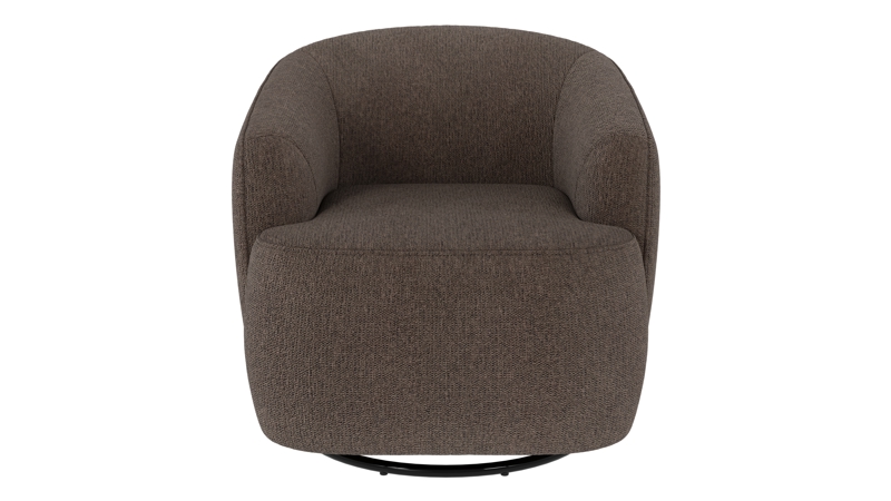 125553 b sb A Dermot lounge chair swivel+swing brown-grey fabric Max #176 (c2).
