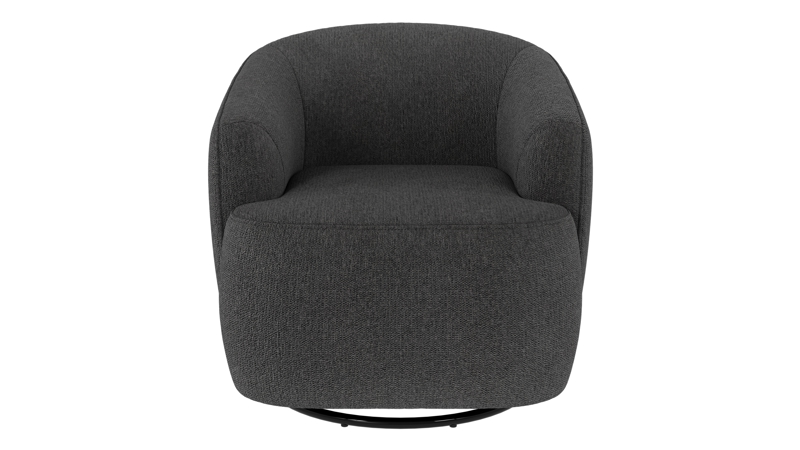 125555 b sb A Dermot lounge chair swivel+swing dark grey fabric Max #169 (c2).