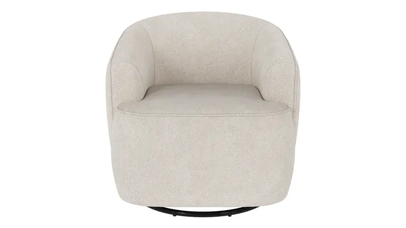 125643 b sb A Dermot lounge chair swivel+swing ivory fabric Anna #20 (c3).