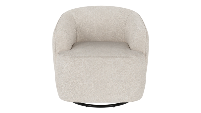 125643 b sb A Dermot lounge chair swivel+swing ivory fabric Anna #20 (c3).