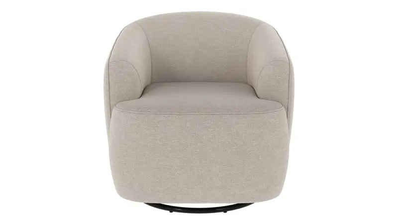 125687 b sb A Dermot lounge chair swivel+swing beige fabric Oscar #124 (c3).