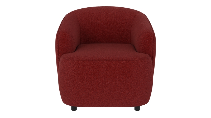 125409 b sb A Dermot lounge chair red fabric Anna #8 (c3).
