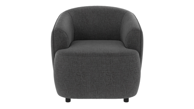 125488 b sb A Dermot lounge chair dark grey fabric Robin #66 (c3).
