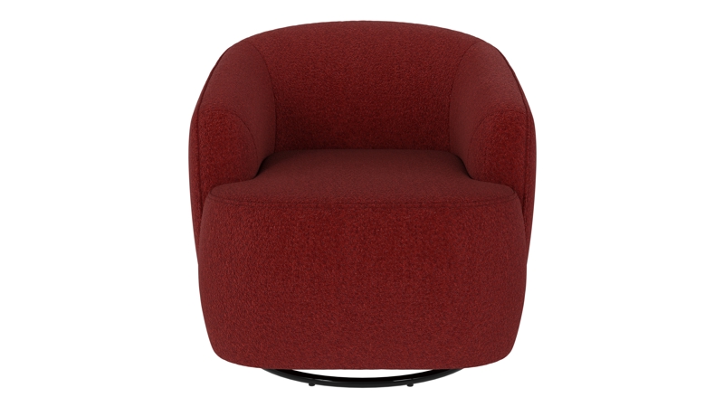 125410 b sb A Dermot lounge chair swivel+swing red fabric Anna #8 (c3).