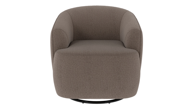 125425 b sb A Dermot lounge chair swivel+swing beige fabric Brenda #34 (c1).