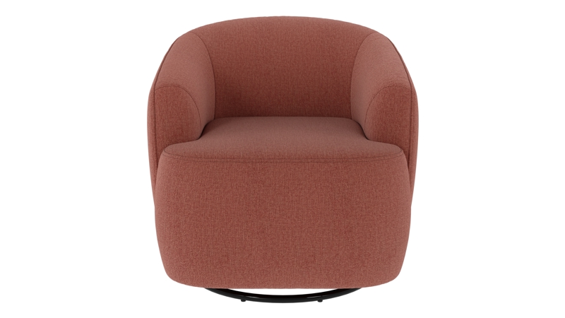 125427 b sb A Dermot lounge chair swivel+swing red fabric Brenda #52 (c1).