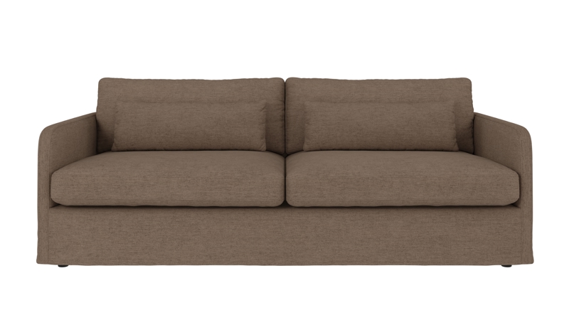 125920 b sb A Peyton sofa 3-seater brown fabric Ursula #299 (c3).