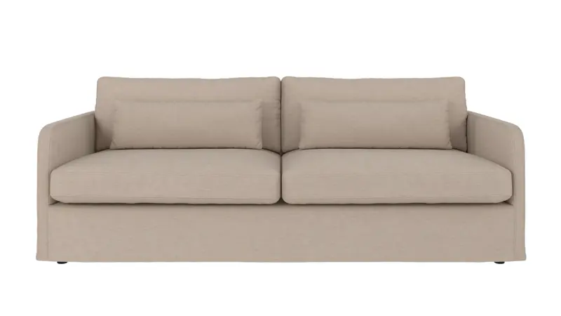 125910 b sb A Peyton sofa 3-seater beige fabric Ursula #282 (c3).