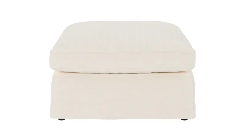 125913 b sb A Peyton foot stool white fabric Ursula #248 (c3).
