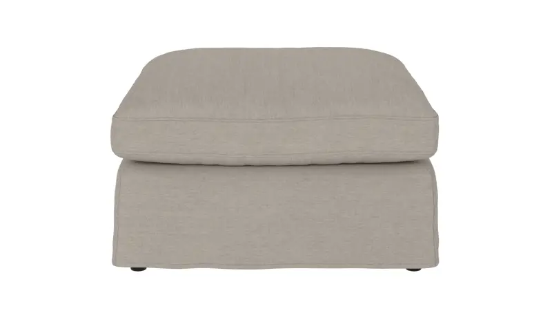 125915 b sb A Peyton foot stool light grey fabric Ursula #491 (c3).
