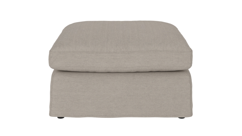 125915 b sb A Peyton foot stool light grey fabric Ursula #491 (c3).