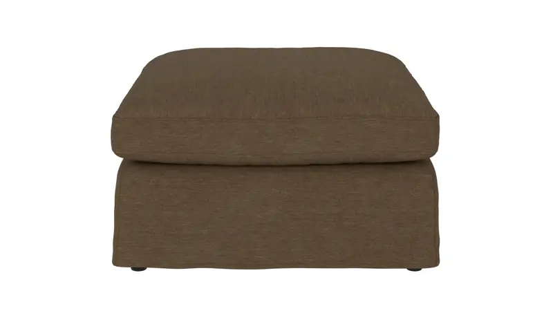 125919 b sb A Peyton foot stool green-brown fabric Ursula #514 (c3).