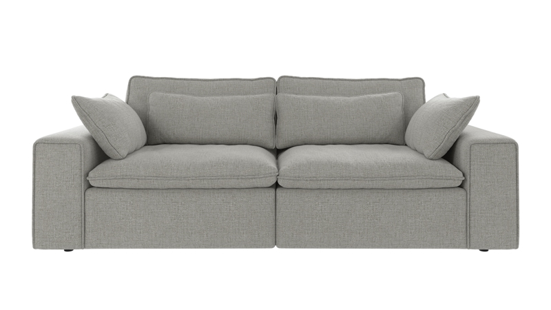 219285 b sb A Rawlins sofa 3-seater medium grey fabric Robin #149 (c3).