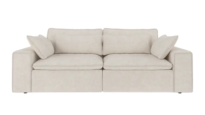 219318 b sb A Rawlins sofa 3-seater ivory fabric Anna #20 (c3).