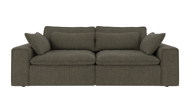 219394 b sb A Rawlins sofa 3-seater green-brown fabric Oscar #88 (c3).