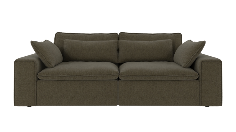 122870 b sb A Rawlins sofa 3-seater green fabric Brenda #77 (c1).