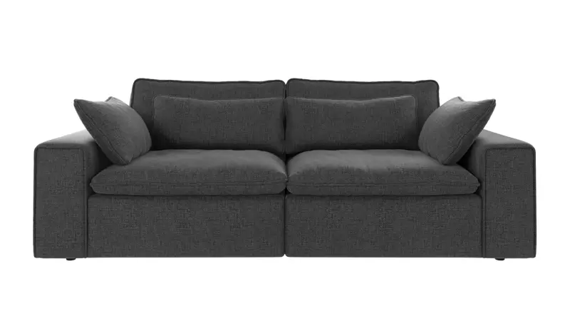 122896 b sb A Rawlins sofa 3-seater dark grey fabric Robin #66 (c3).
