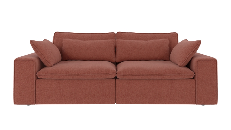 122866 b sb A Rawlins sofa 3-seater red fabric Brenda #52 (c1).