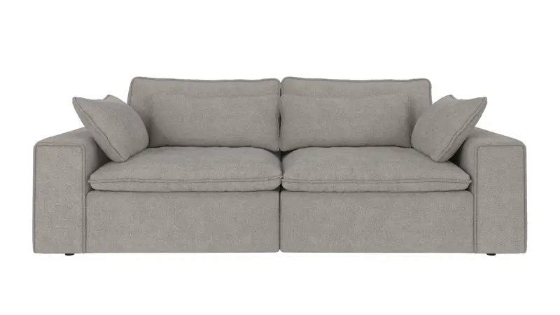 122933 b sb A Rawlins sofa 3-seater light grey fabric Greg #17 (c2).