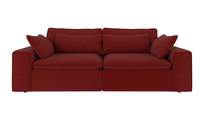 122938 b sb A Rawlins sofa 3-seater red fabric Anna #8 (c3).