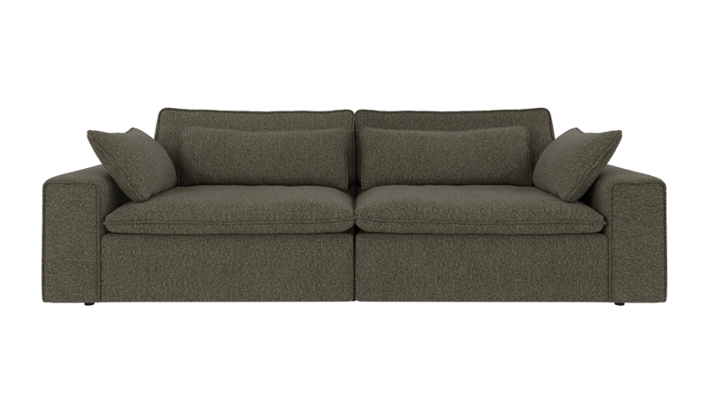 219392 b sb A Rawlins sofa 3-seater Maxi green-brown fabric Oscar #88 (c3).