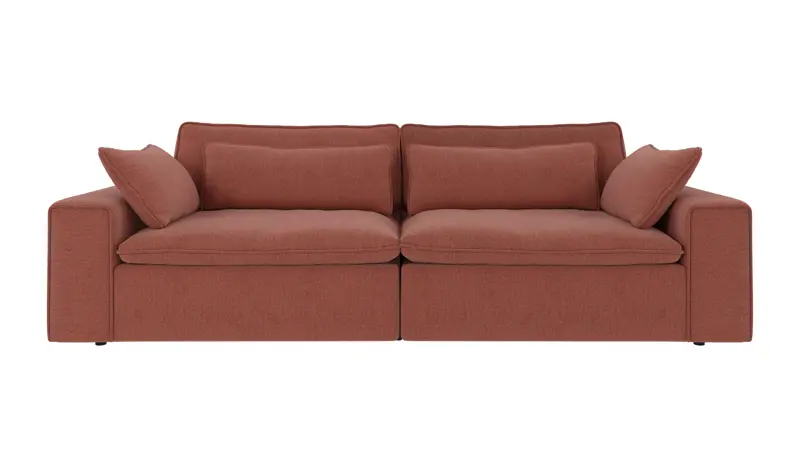 122666 b sb A Rawlins sofa 3-seater Maxi red fabric Brenda #52 (c1).