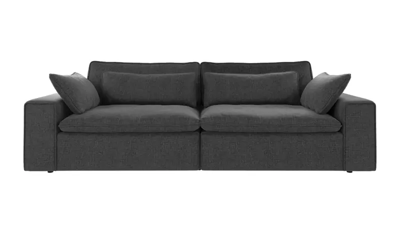 122696 b sb A Rawlins sofa 3-seater Maxi dark grey fabric Robin #66 (c3).