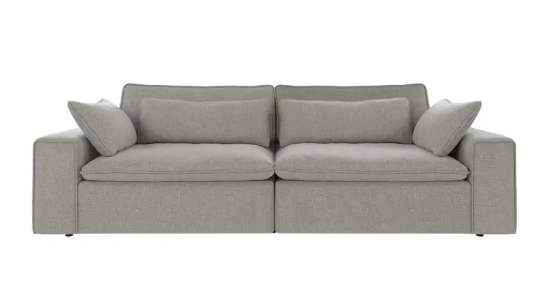 219283 b sb A Rawlins sofa 3-seater Maxi medium grey fabric Robin #149 (c3).