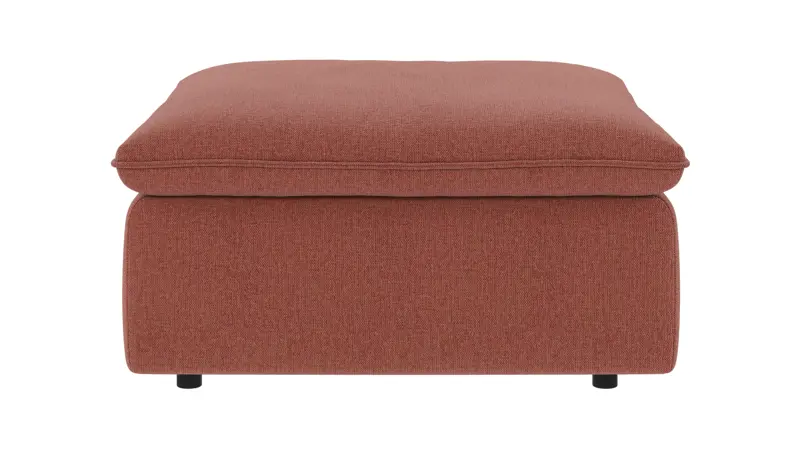122667 b sb A Rawlins foot stool red fabric Brenda #52 (c1).