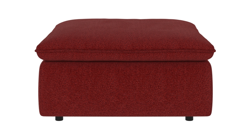122745 b sb A Rawlins foot stool red fabric Anna #8 (c3).