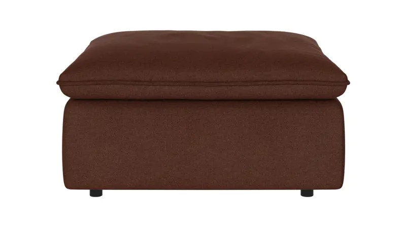 122755 b sb A Rawlins foot stool red fabric Rita #96 (c2).