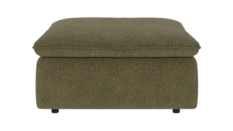 219182 b sb A Rawlins foot stool dark green fabric Max #88 (c2).