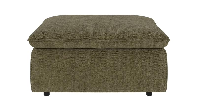 219182 b sb A Rawlins foot stool dark green fabric Max #88 (c2).
