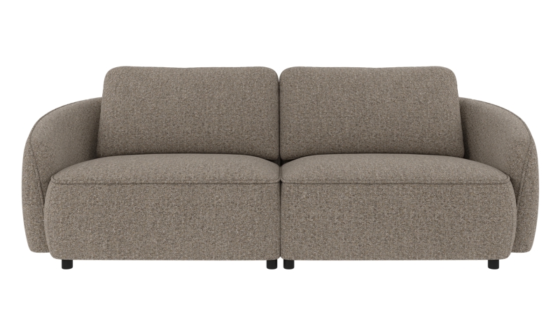 242568 b sb A Norris sofa 3-seater light brown fabric Oscar #13 (c3).