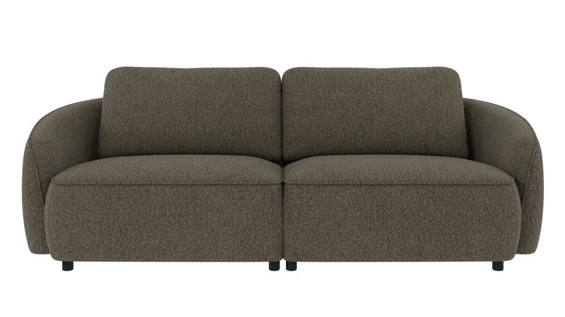 242576 b sb A Norris sofa 3-seater green-brown fabric Oscar #88 (c3).