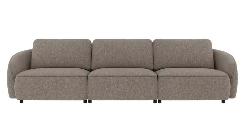 242569 b sb A Norris sofa 4-seater light brown fabric Oscar #13 (c3).