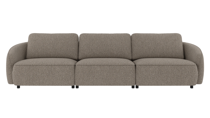 242569 b sb A Norris sofa 4-seater light brown fabric Oscar #13 (c3).
