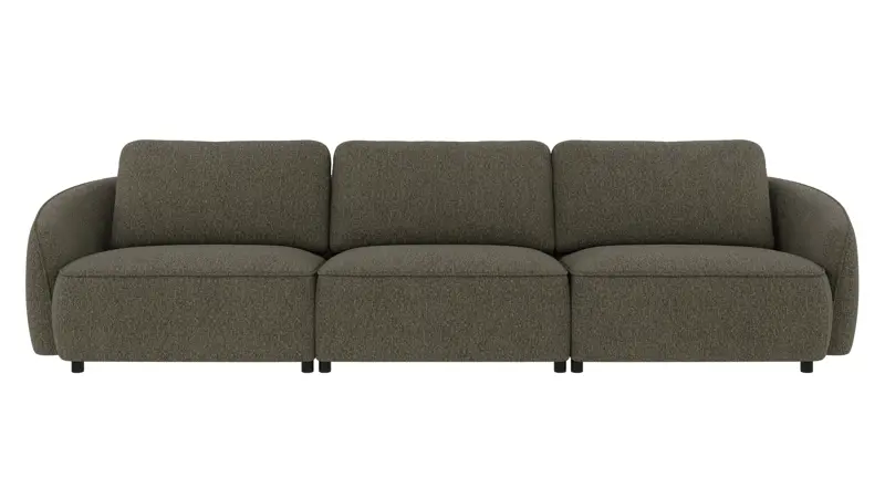 242577 b sb A Norris sofa 4-seater green-brown fabric Oscar #88 (c3).