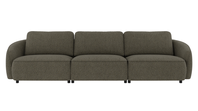 242577 b sb A Norris sofa 4-seater green-brown fabric Oscar #88 (c3).