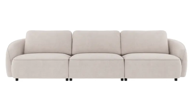 241951 b sb A Norris sofa 4-seater light beige fabric Brenda #22 (c1).