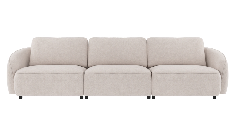 241951 b sb A Norris sofa 4-seater light beige fabric Brenda #22 (c1).