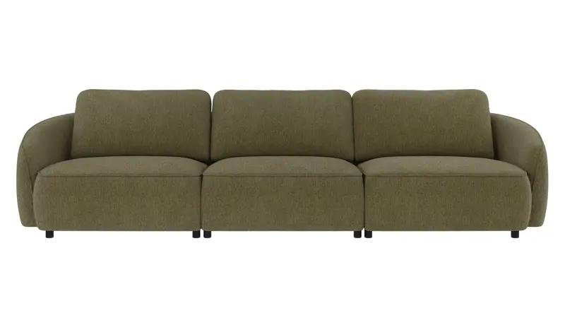 242071 b sb A Norris sofa 4-seater dark green fabric Max #88 (c2).