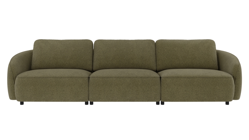 242071 b sb A Norris sofa 4-seater dark green fabric Max #88 (c2).
