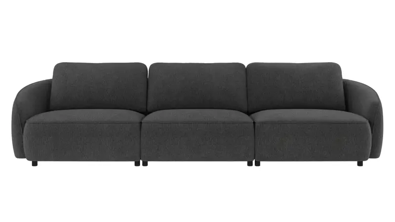 242091 b sb A Norris sofa 4-seater dark grey fabric Max #169 (c2).