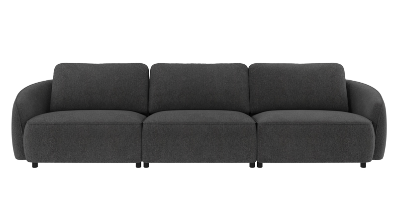 242091 b sb A Norris sofa 4-seater dark grey fabric Max #169 (c2).