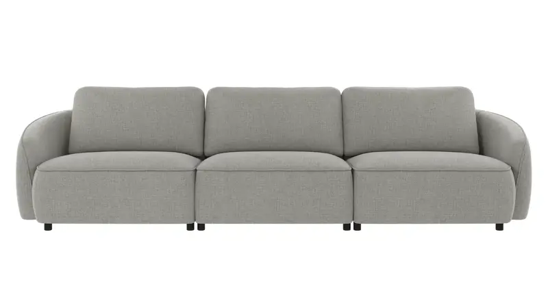 242319 b sb A Norris sofa 4-seater medium grey fabric Robin #149 (c3).