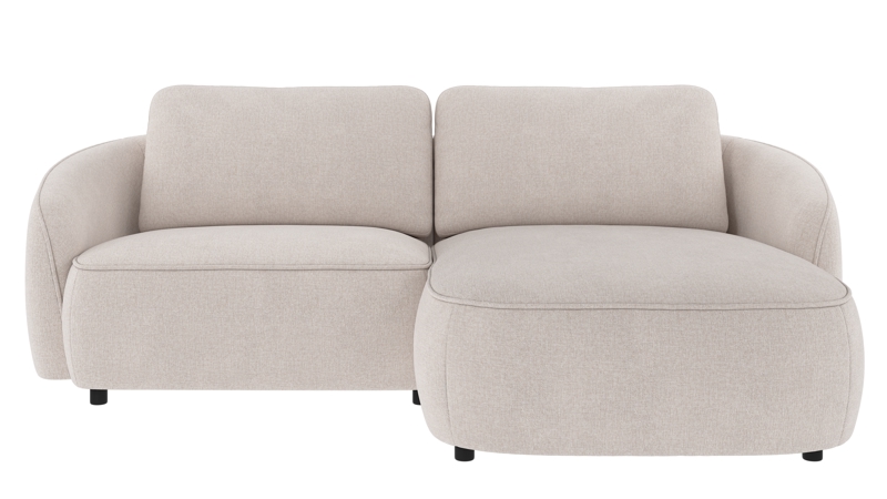 241952 b sb A Norris sofa 3-seater-chaise longue R light beige fabric Brenda #22 (c1).